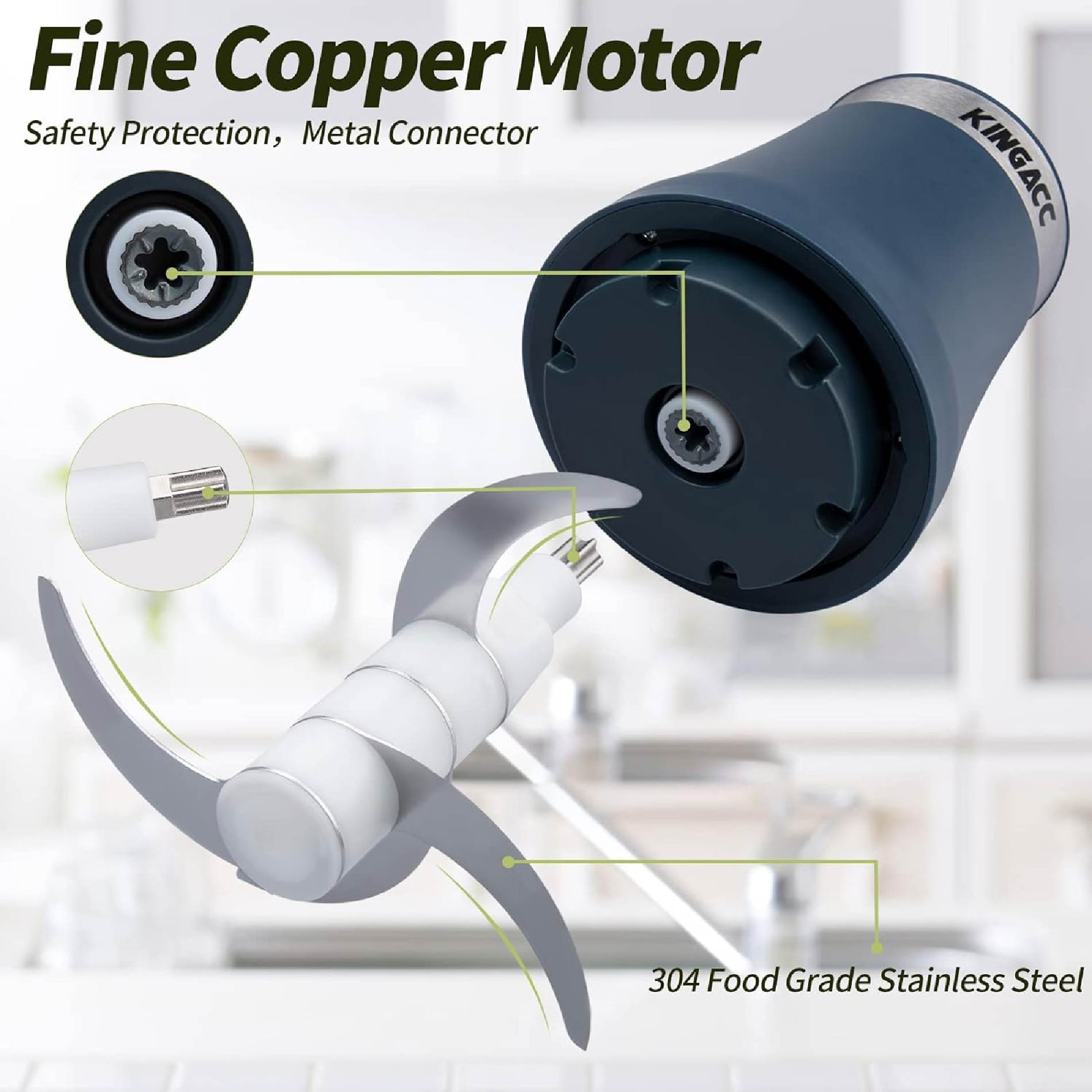 Miniatura 4 de Molino Picadora Eléctrico 2 Litros Acero